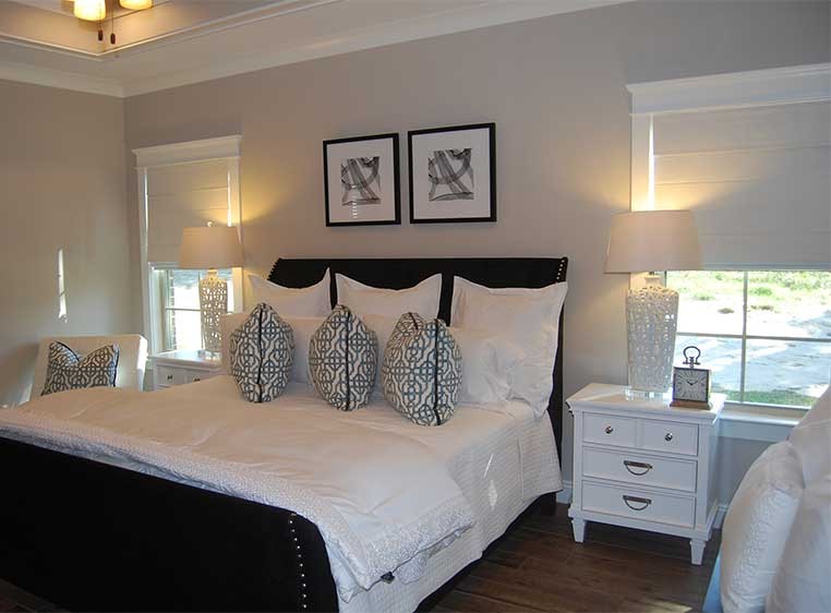 White and black bedroom